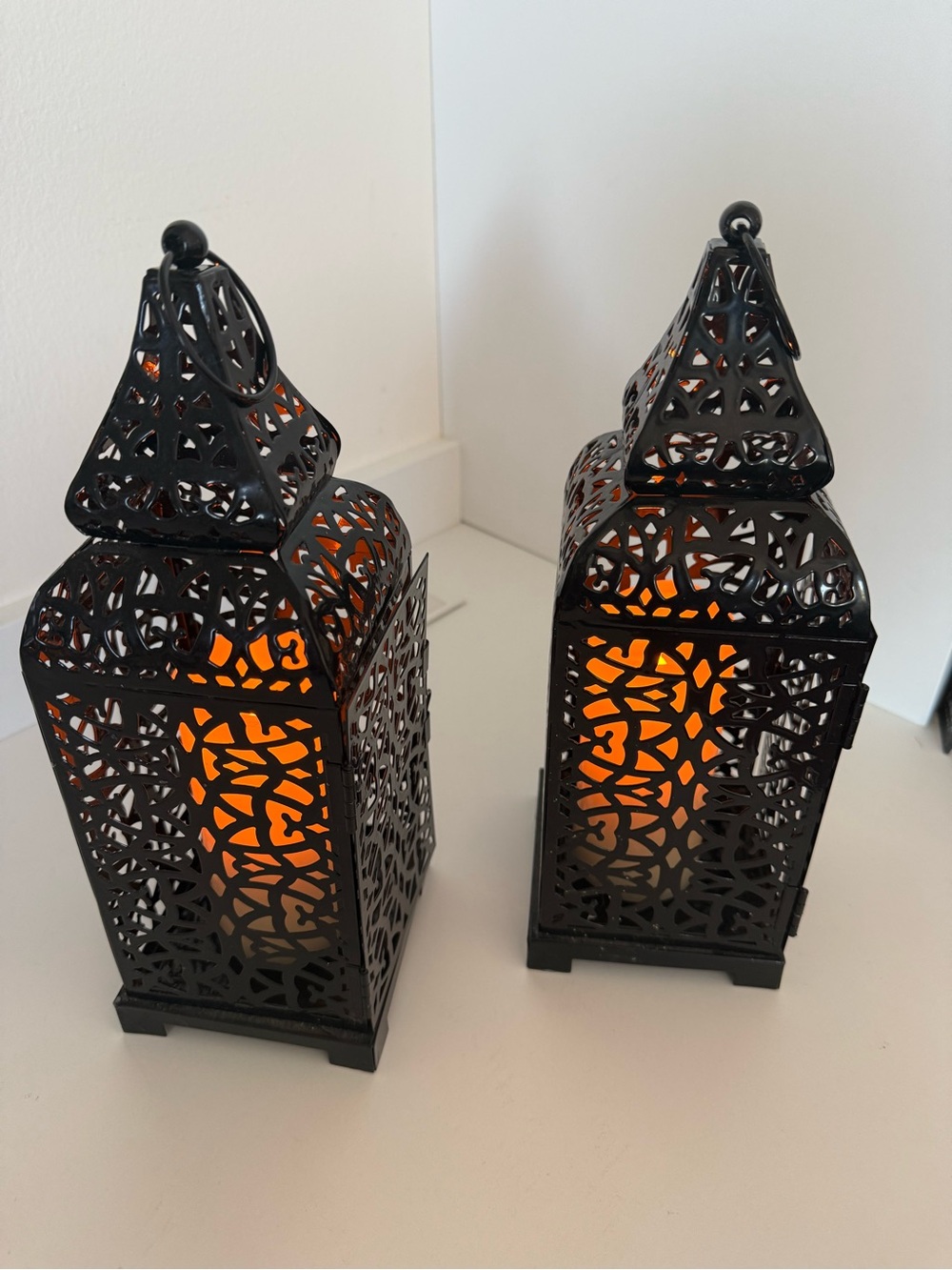 Black Decorative Metal Lantern - Home Accents - Picture 4 of 4